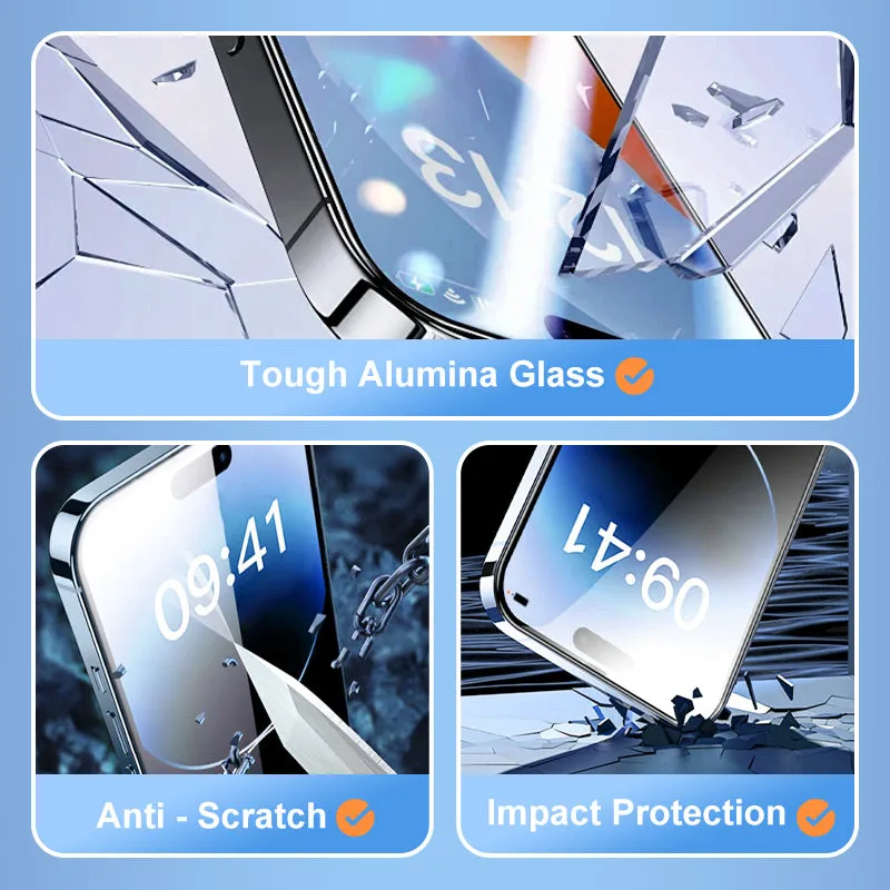 Tempered Glass Screen Protector with Installation Kit for iPhone 11 to 16