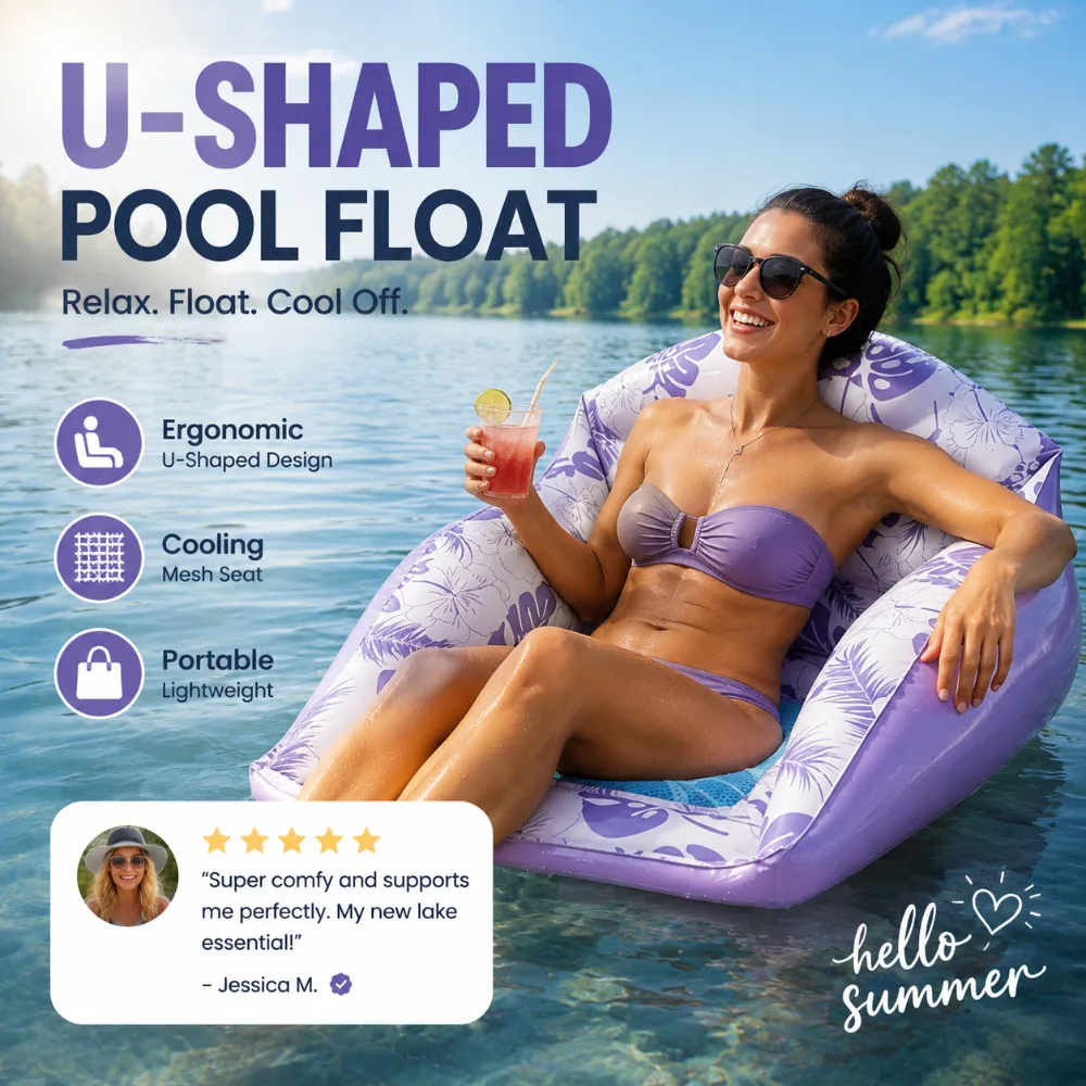 U-Shaped Inflatable Pool Float