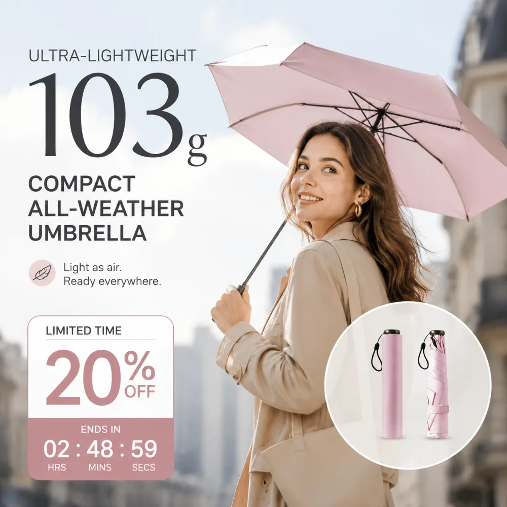 Ultra-Lightweight Compact All-Weather Umbrella