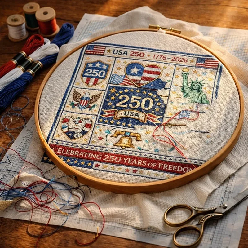 USA 250th Anniversary Commemorative Cross Stitch Kit