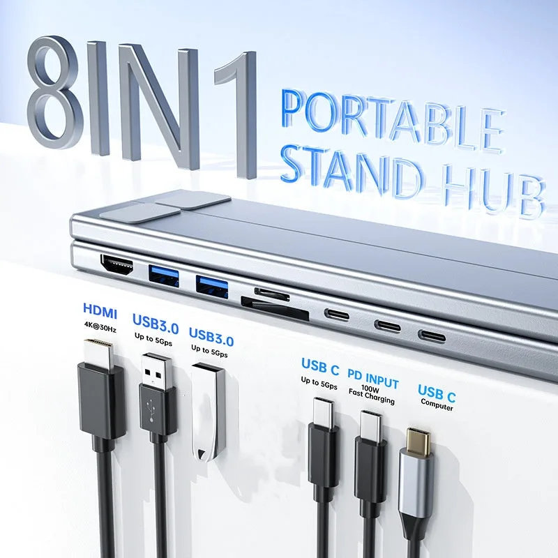 USB-C Docking Station Laptop Stand with 4K HDMI