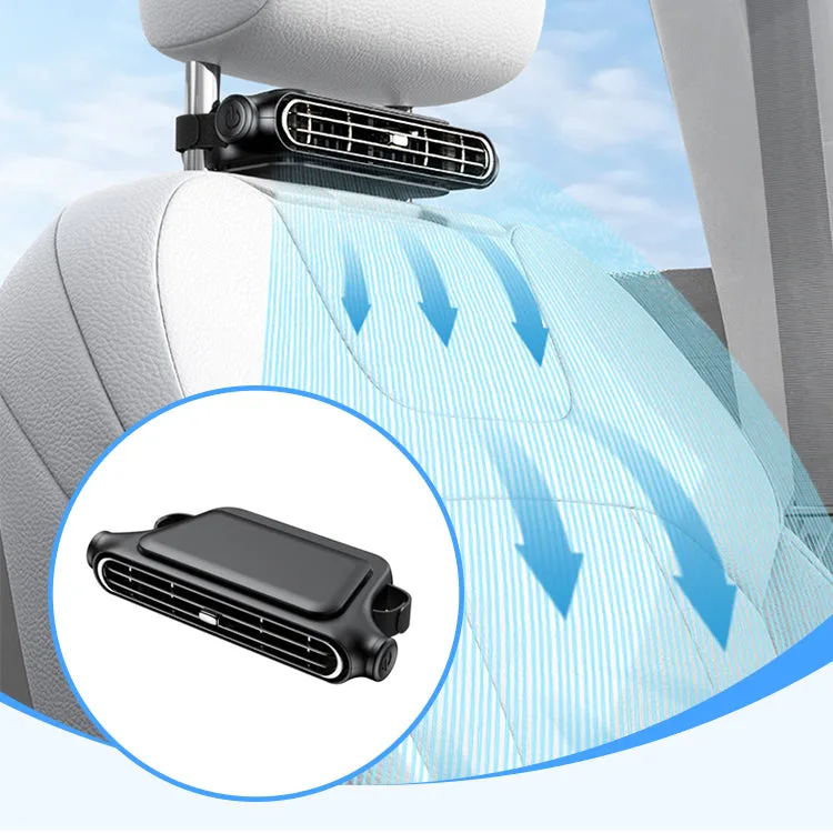 USB Car Seat Fan with Dual Turbine