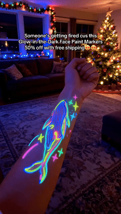 UV Glow Face and Body Paint Markers Set