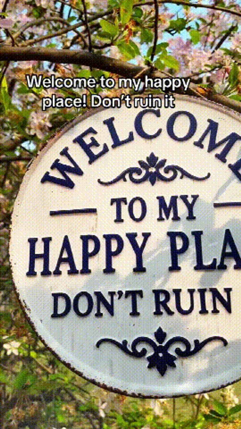Vintage Round Metal Sign