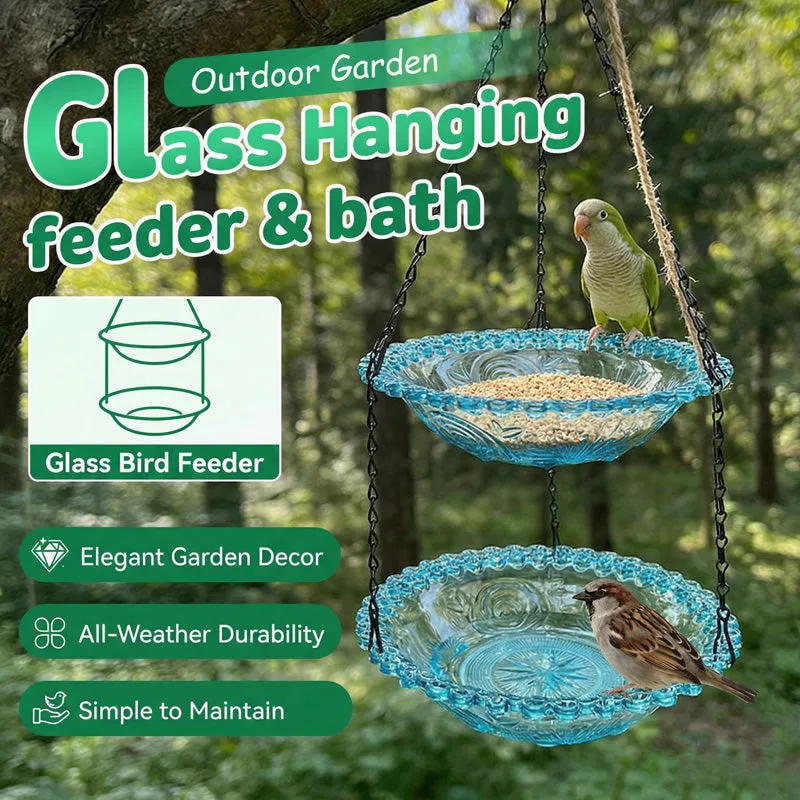 Vintage-Style Bird Feeder with Bath