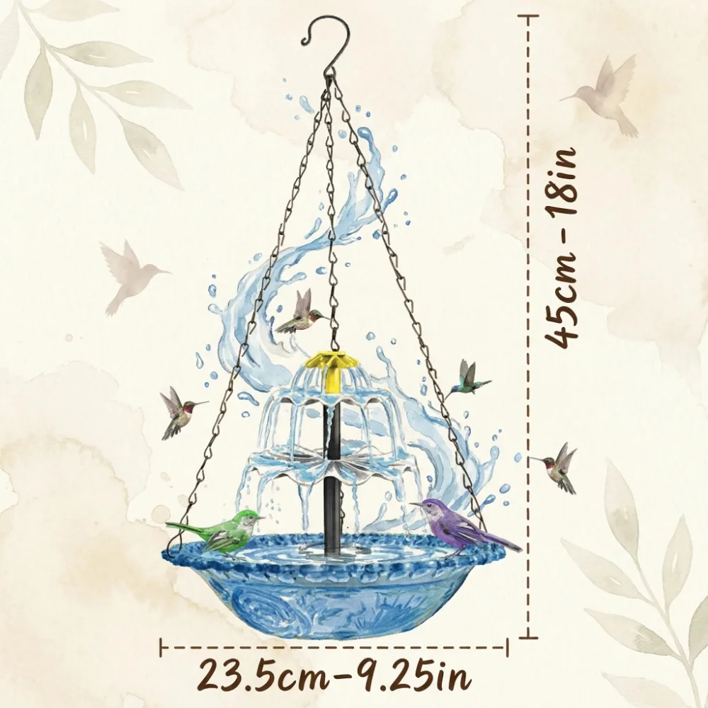 Vintage-Style Bird Feeder with Bath