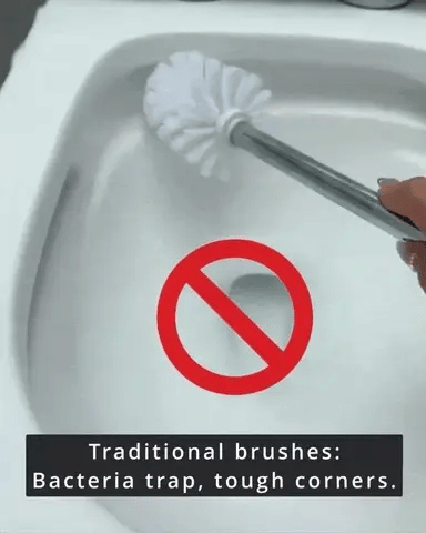 Wall-Mounted Toilet Brush Set with Disposable Heads