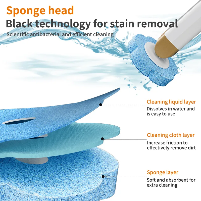 Wall-Mounted Toilet Brush Set with Disposable Heads
