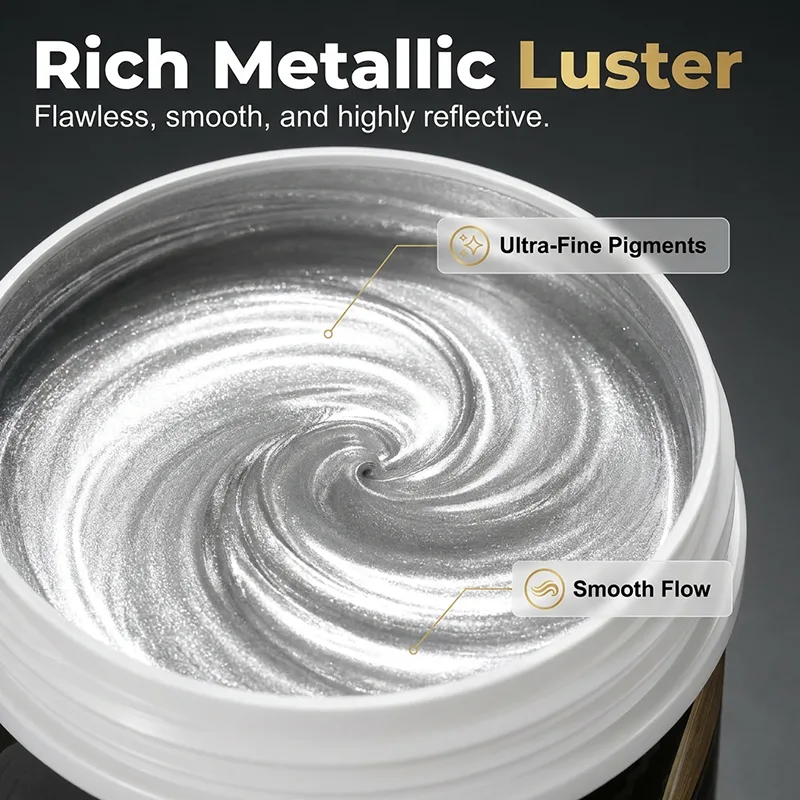 Water-Based Silver Paint for Metal & Wood