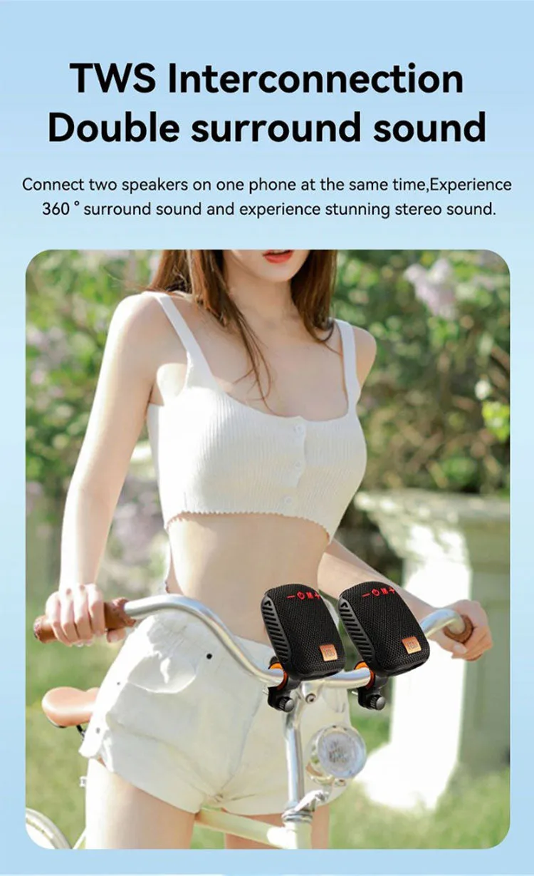 Waterproof Bicycle Bluetooth Speaker with Mounting Bracket