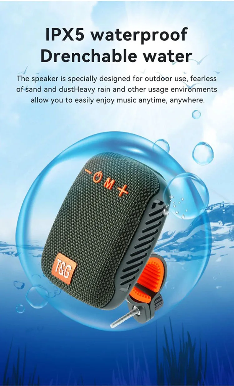Waterproof Bicycle Bluetooth Speaker with Mounting Bracket