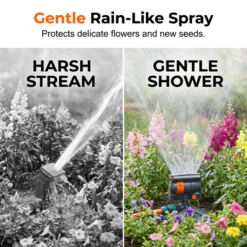 Wide-Coverage Automatic Rotating Garden Sprinkler