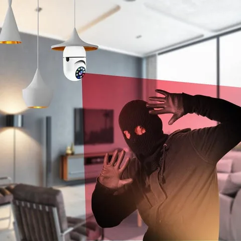 Wireless Wi-Fi Light Bulb Security Camera