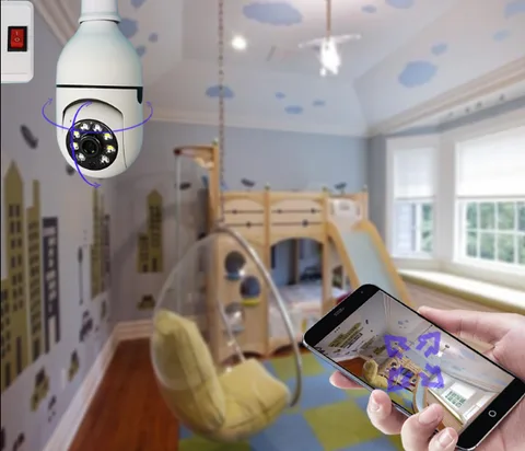 Wireless Wi-Fi Light Bulb Security Camera