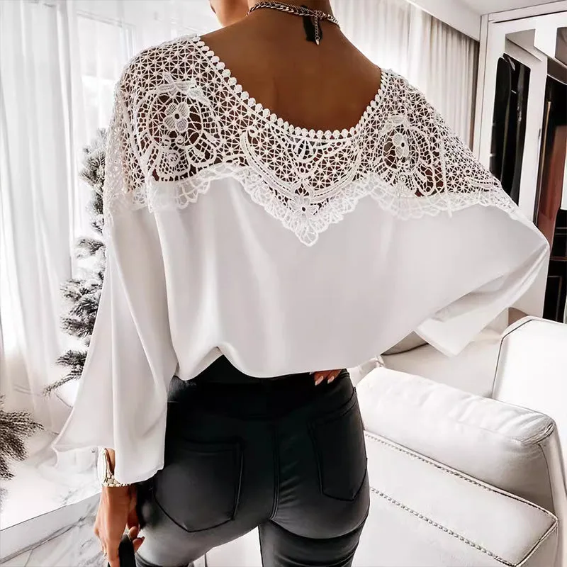 Women’s 3/4 Sleeve Vintage Lace Blouse