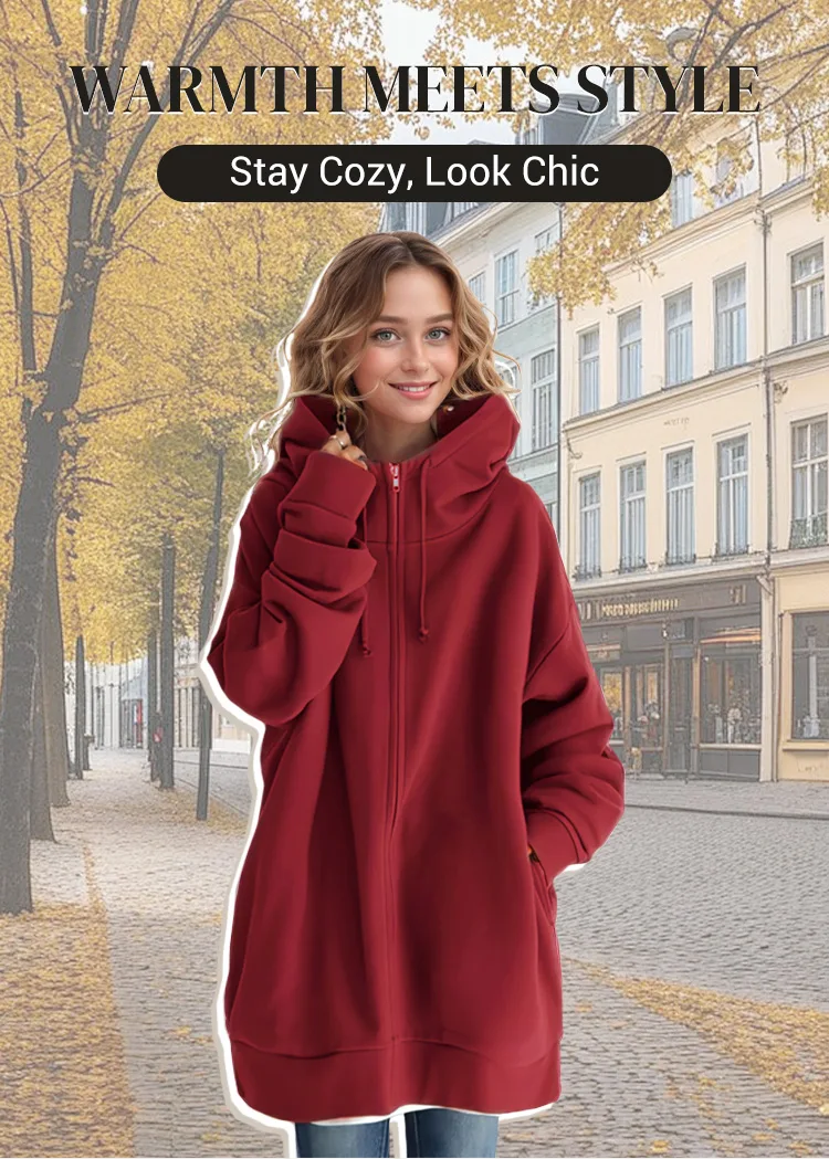 Women’s Autumn/Winter Zipper Hooded Sweater