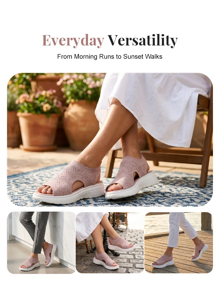 Women’s Breathable Knit Platform Sandals