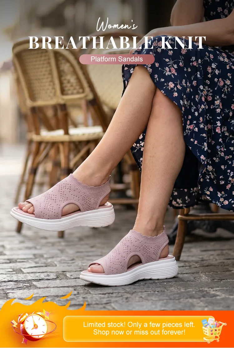 Women’s Breathable Knit Platform Sandals