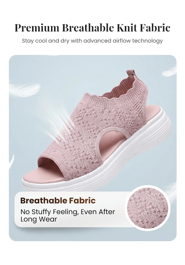 Women’s Breathable Knit Platform Sandals