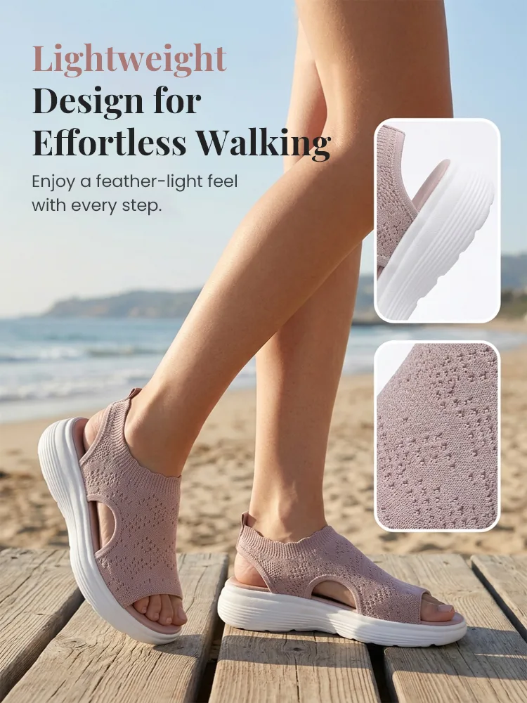 Women’s Breathable Knit Platform Sandals