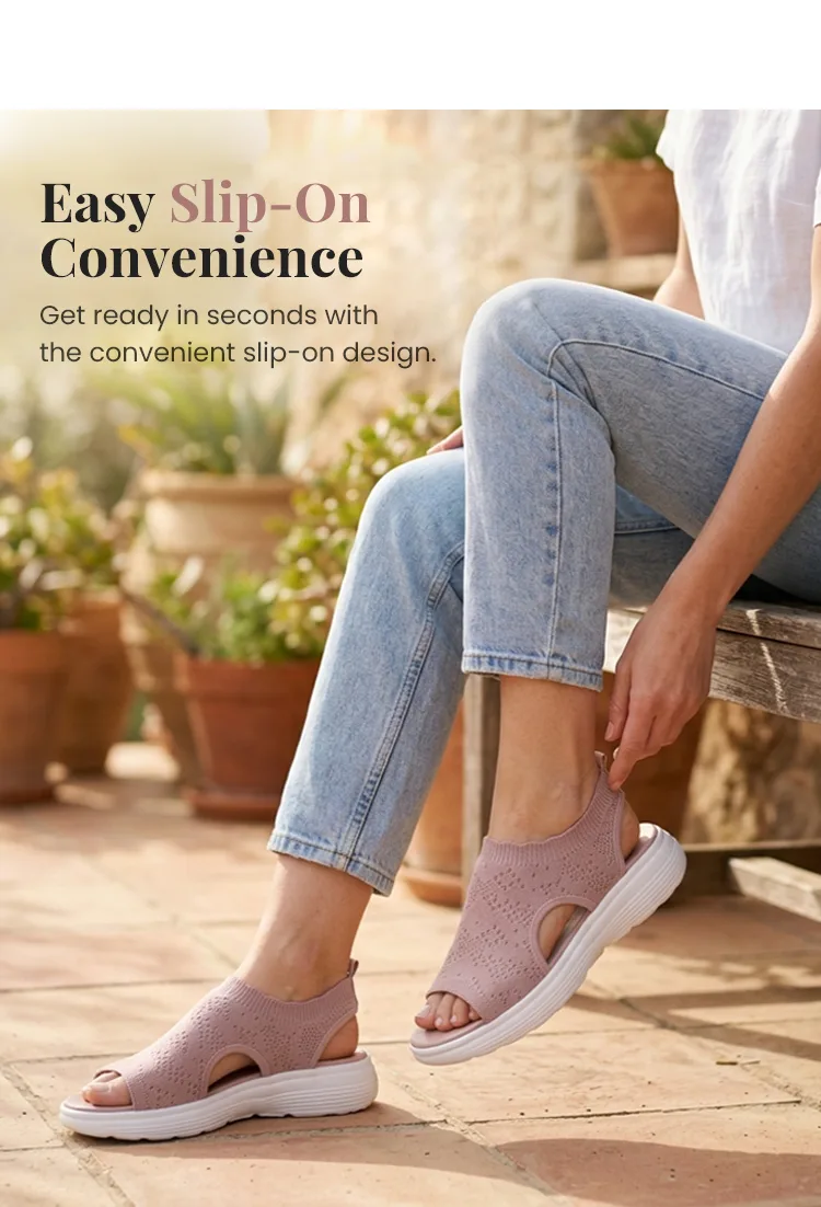 Women’s Breathable Knit Platform Sandals
