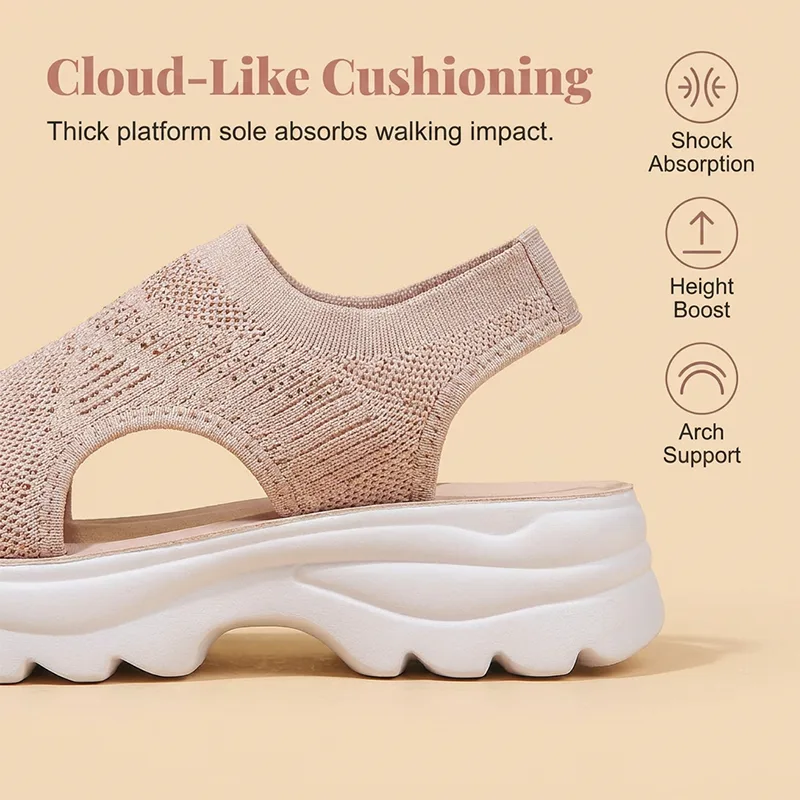 Women's Breathable Mesh Platform Sandals