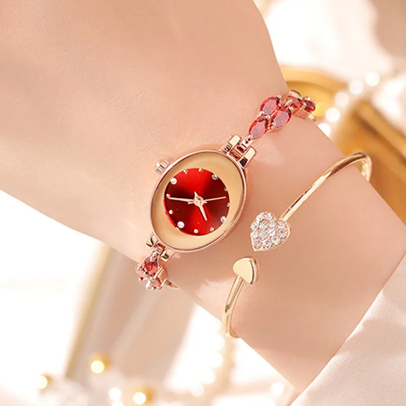 Women’s Colored Zircon Bracelet Watch