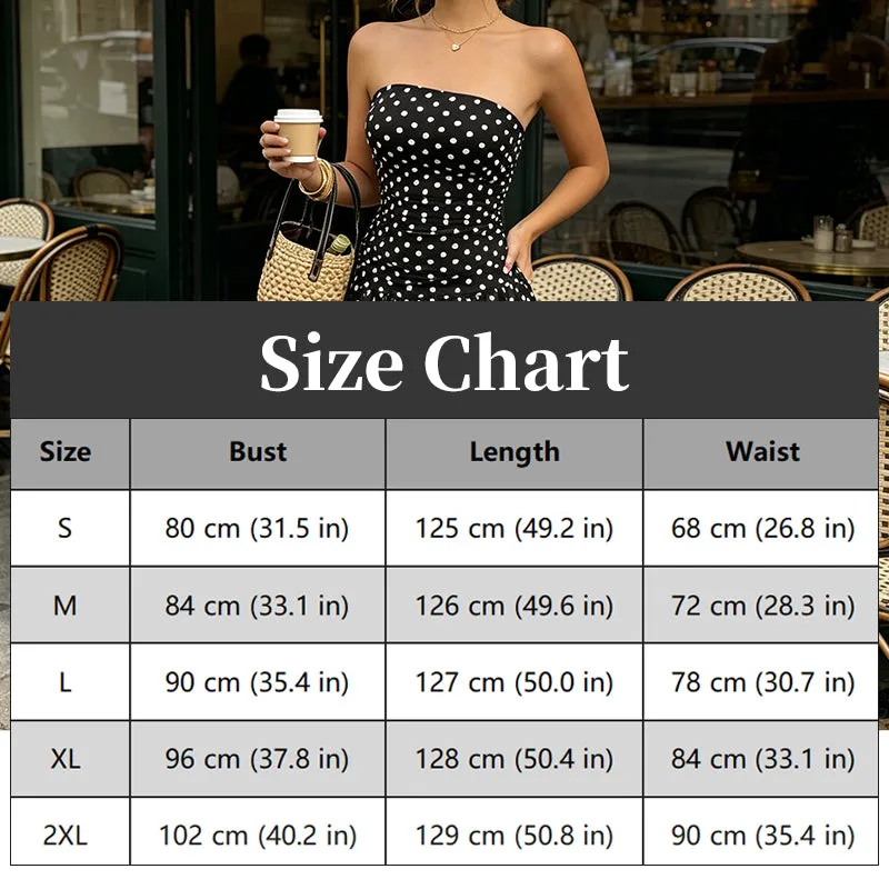 Women’s Polka Dot Strapless Dress