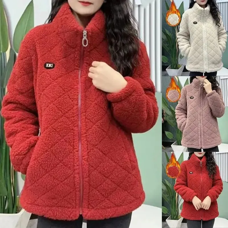 Women's Thick Faux Cashmere Thermal Coat
