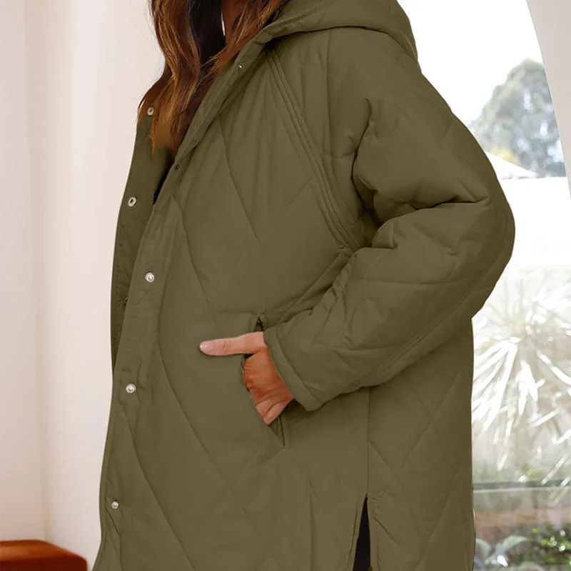 Women’s Winter Trendy Lightweight Hooded Quilted Jacket