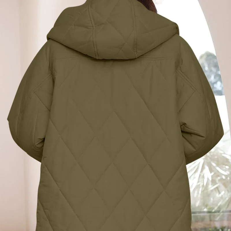 Women’s Winter Trendy Lightweight Hooded Quilted Jacket