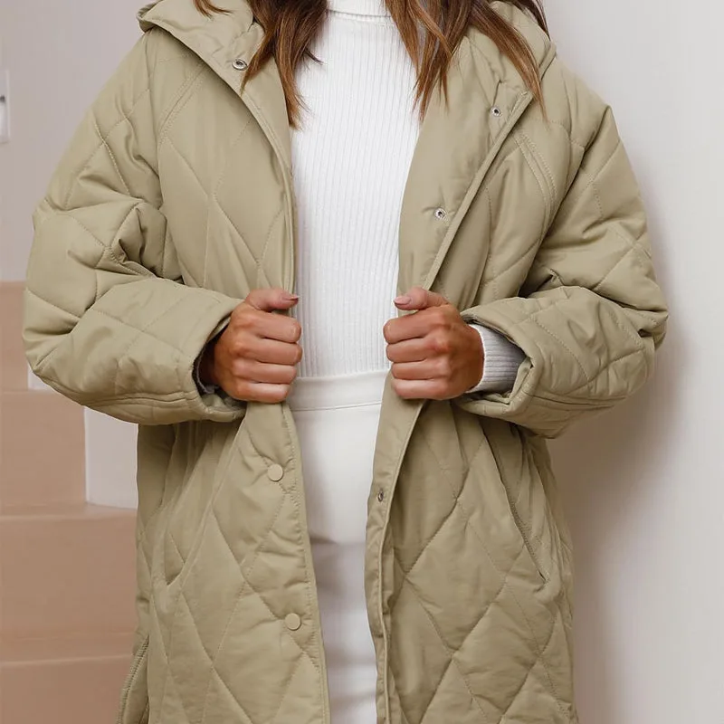Women’s Winter Trendy Lightweight Hooded Quilted Jacket