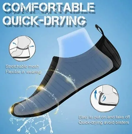 Womens and Mens Water Shoes Barefoot Quick-Dry Aqua Socks