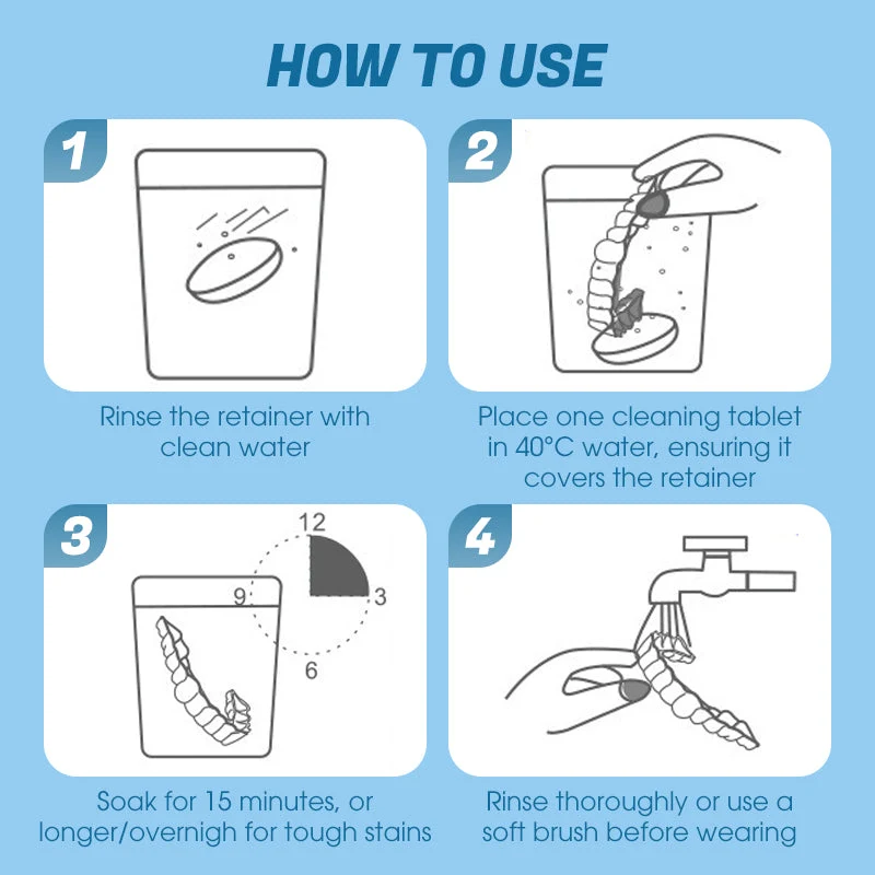 10PCS Retainer Cleaner Tablets for Odor & Stain Removal - Image 2