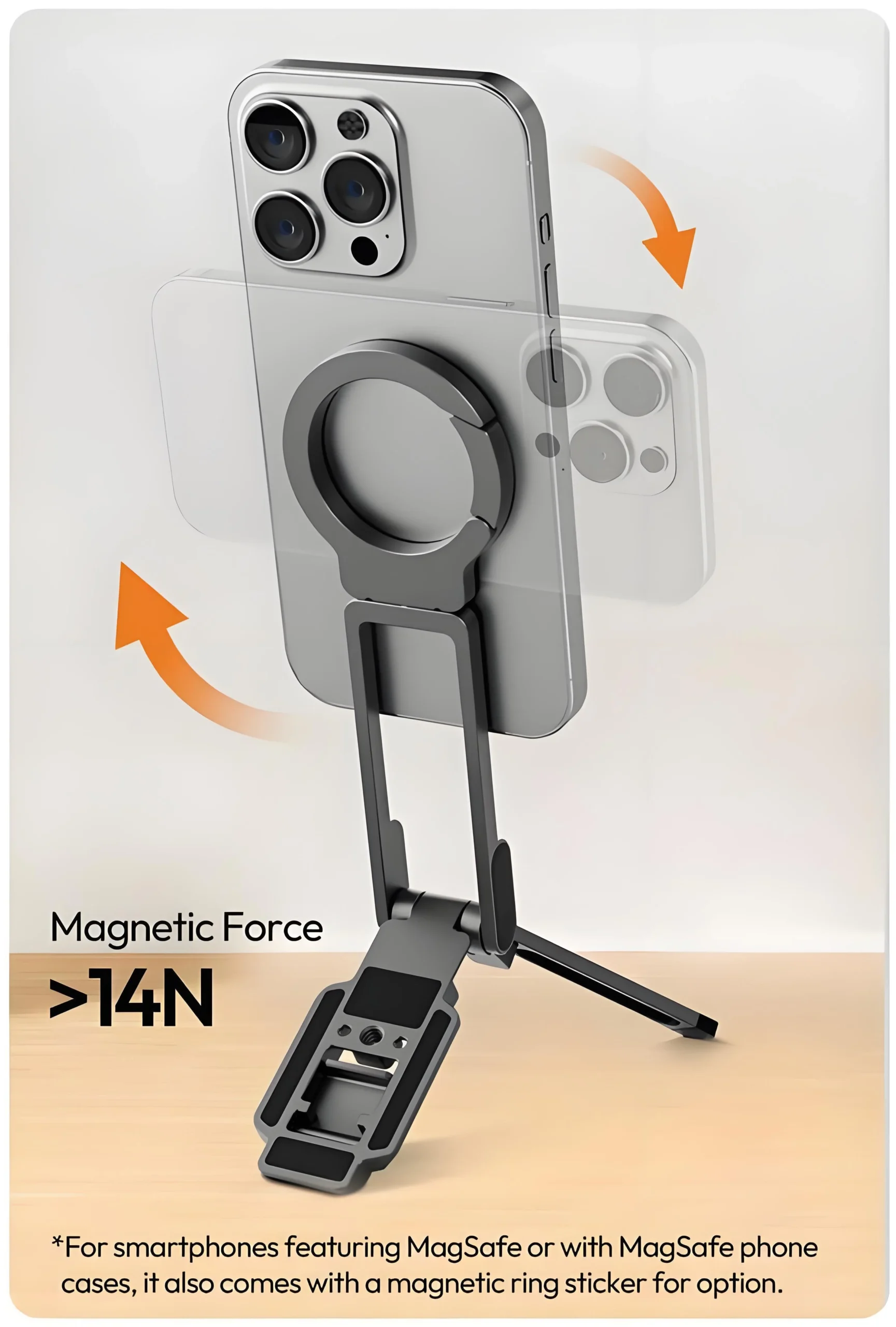 π’π’50% off!! β° Magnetic Mount β 5-in-1 Mini Tripod with Dual MagSafe Magnets, Foldable Hook & Arca-Swiss Base! π±π₯ - Image 8