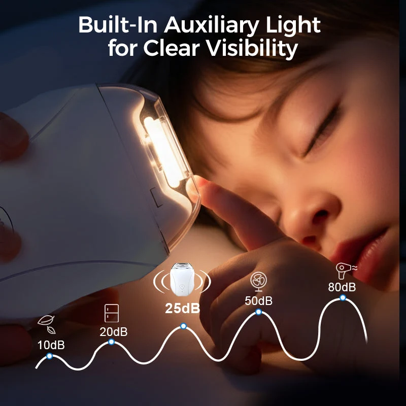 👶💅 360° rotary nail trimmer – LED light, quiet, safe for babies & adults! - Image 4