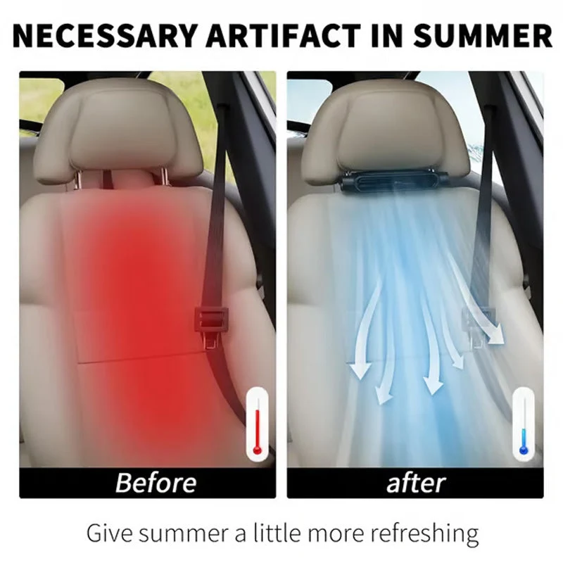 USB Car Headrest Cooling Fan with 3 Speeds - Image 10