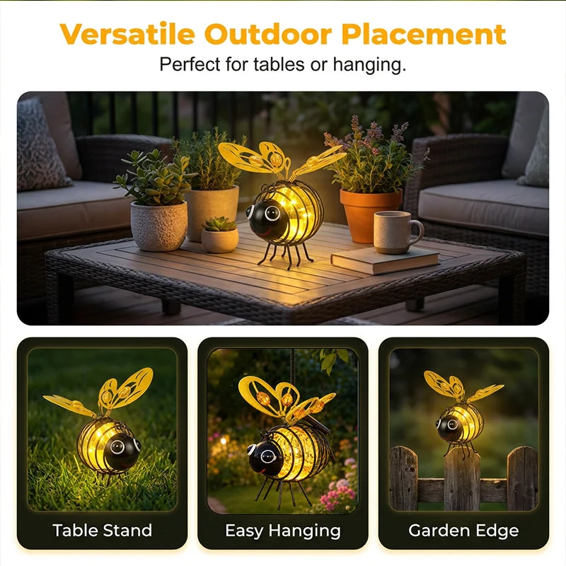 🐝 50% OFF NOW! ☀️ Outdoor Hanging Solar Bee Light – Charming garden decor, auto-on at dusk – Perfect gift for plant lovers, moms or anyone who smiles ❤️🌿✨ - Image 5