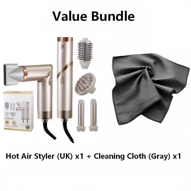 5-in-1 Foldable Hot Air Styler + Cleaning Cloth - Image 10