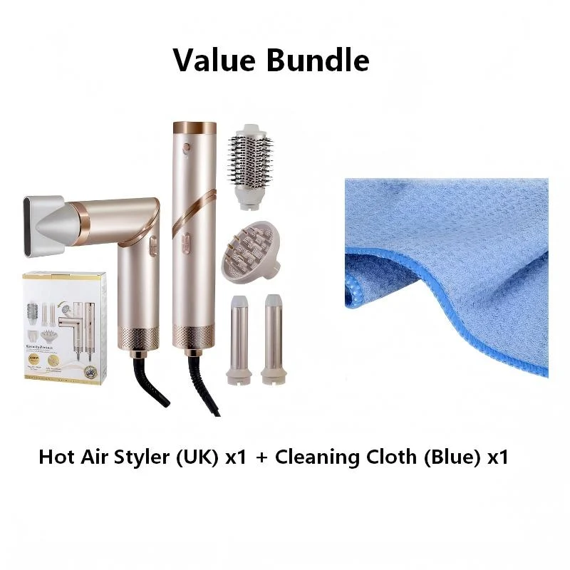 5-in-1 Foldable Hot Air Styler + Cleaning Cloth - Image 9