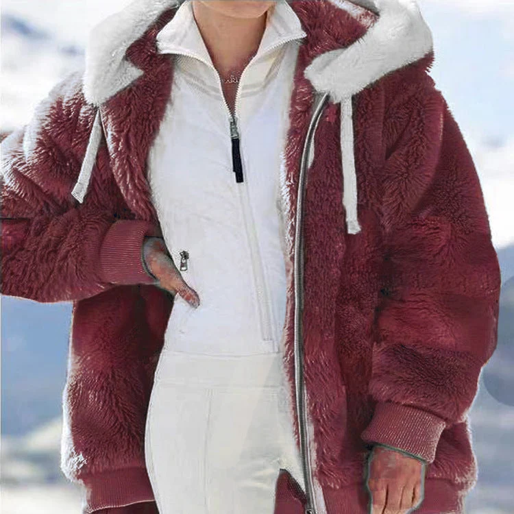 🎁Christmas Hot Sale 49% OFF🎄Hooded Fleece Jacket with Shearling Lining❄️ - Image 8