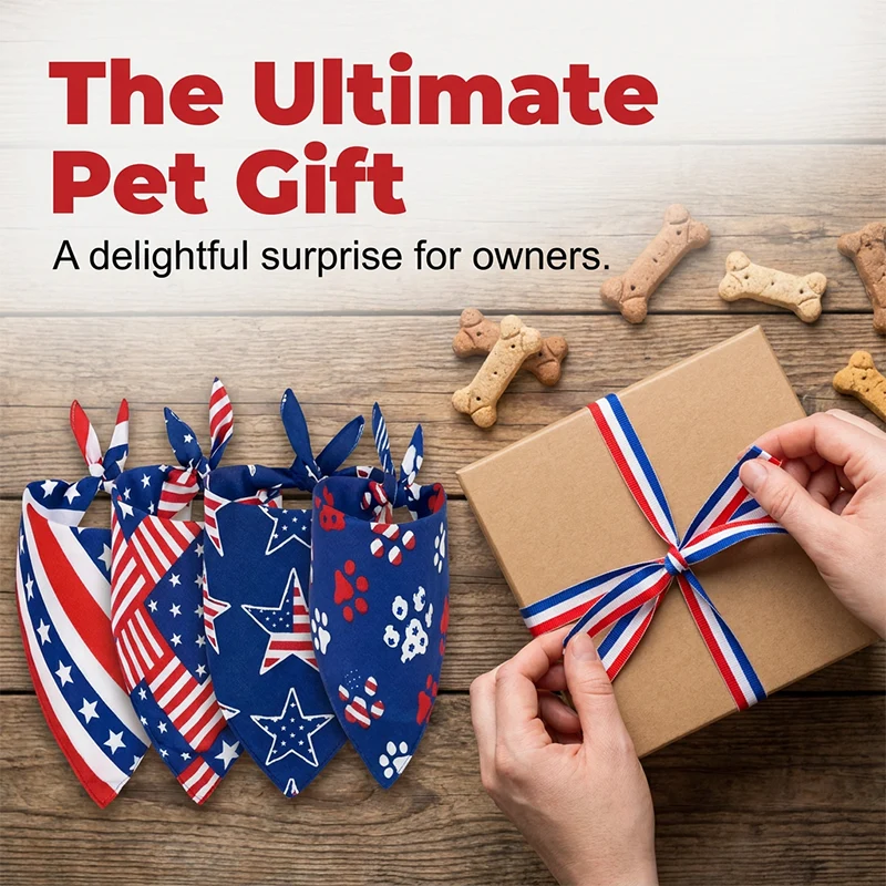 Holiday Dog Bandana Stars Stripes - Image 13