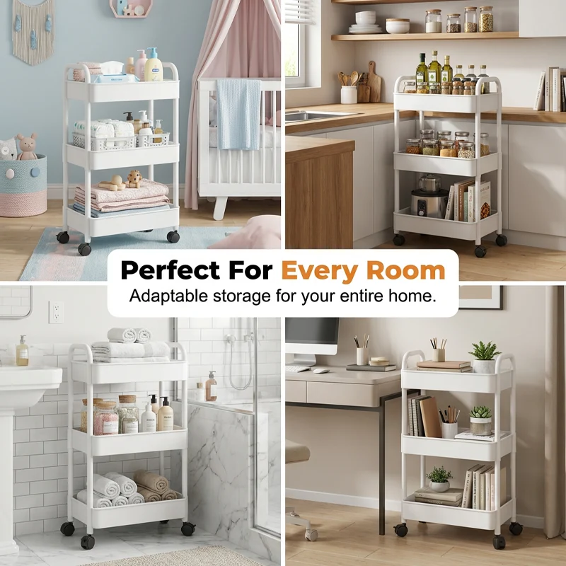Mobile Kitchen Storage Organizer Rack - Image 12