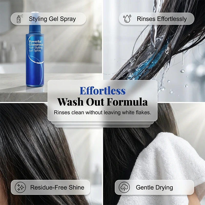 Powerful Glamorous Hair Styling Gel Spray - Image 8