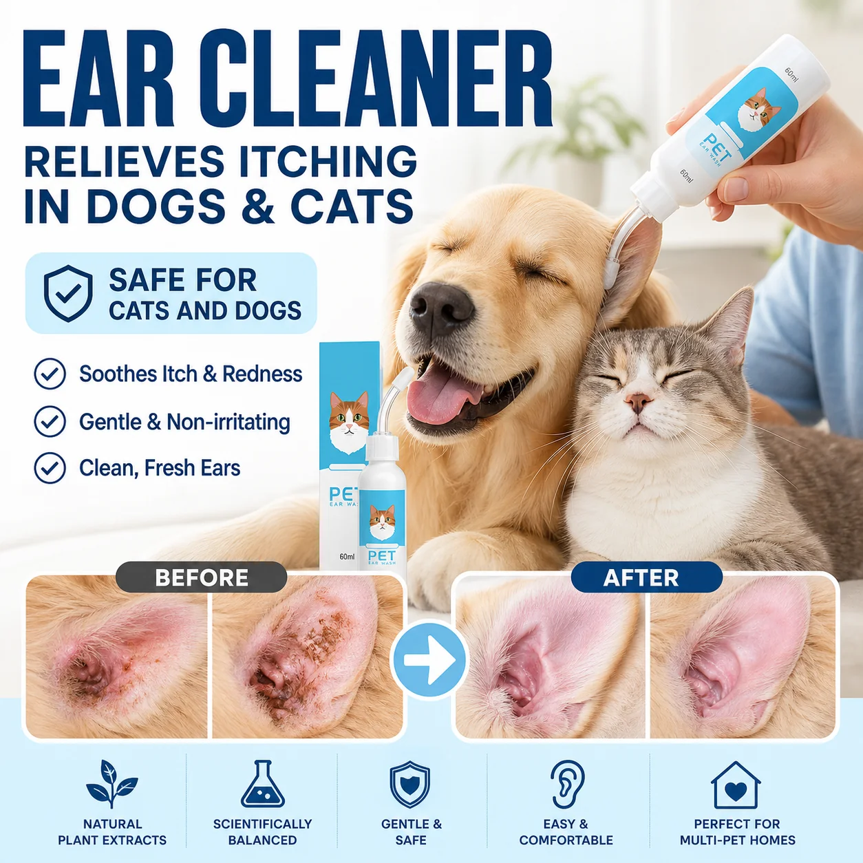 🐶🐱 Ear cleaner, Relieves itching in dogs & cats - Image 12