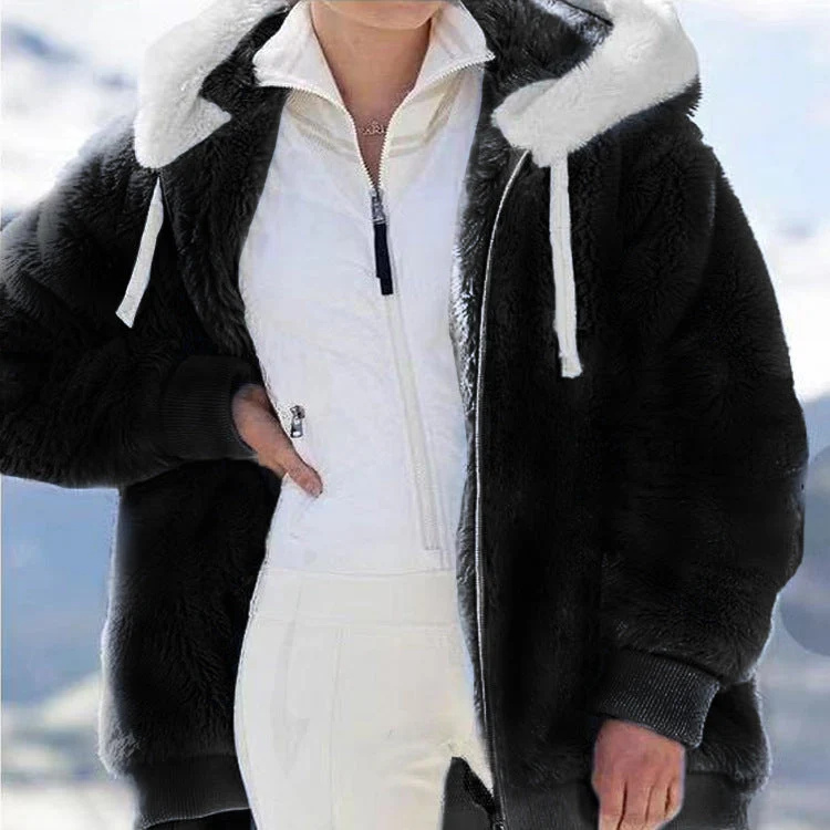 🎁Christmas Hot Sale 49% OFF🎄Hooded Fleece Jacket with Shearling Lining❄️ - Image 2