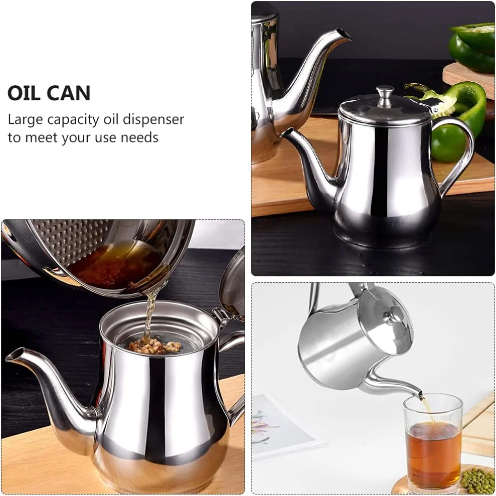 304 Stainless Steel Filter Oil Kettle Large Capacity (🔥 50% off Hot Sale) - Image 2