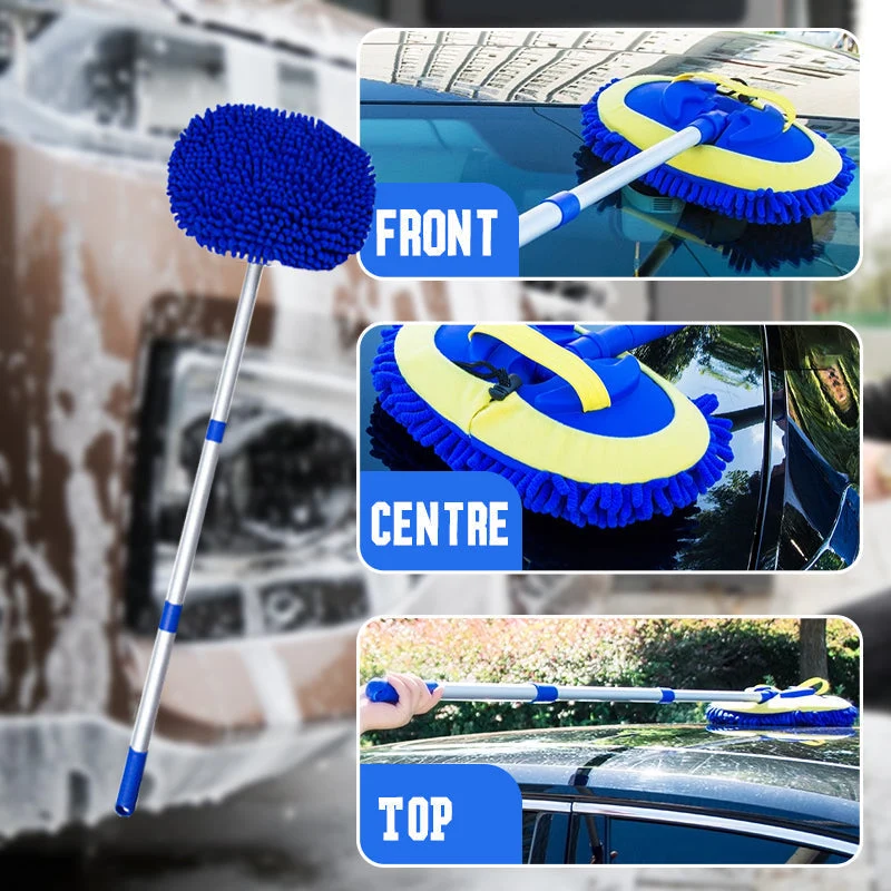 π 50% OFF NOW! π§½ Durable Aluminum Long Handle Telescopic Car Wash Mop β Soft Microfiber, Scratch-Free & Adjustable Length β¨ - Image 5