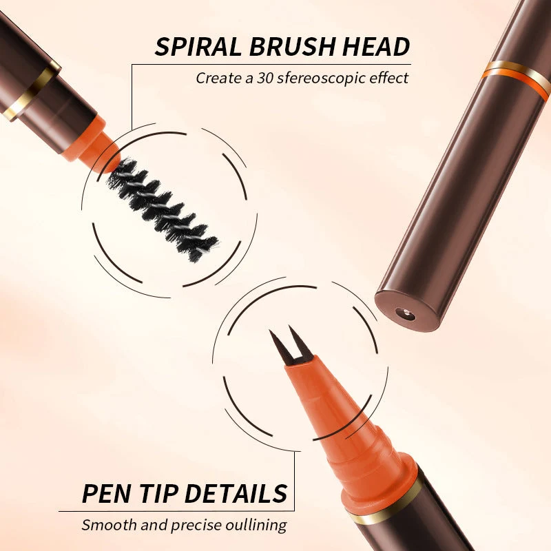 Dual-Ended 2-Fork Liquid Eyebrow Pen - Image 3