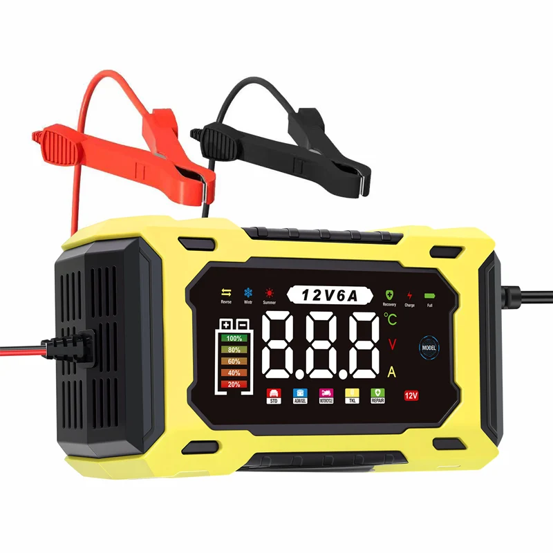 12V 6A Smart Car Battery Charger with Pulse Repair - Image 10